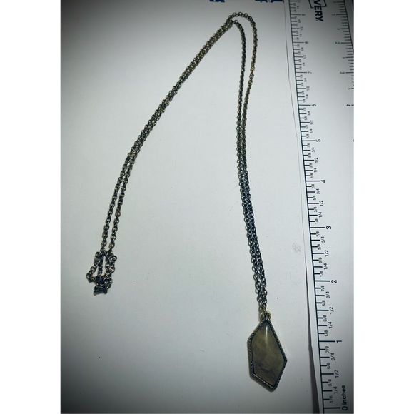 Peach MOONSTONE BROWN NATURAL BOHO STONE HAND-CRAFTED HEALING CRYSTAL NECKLACE - Picture 5 of 5